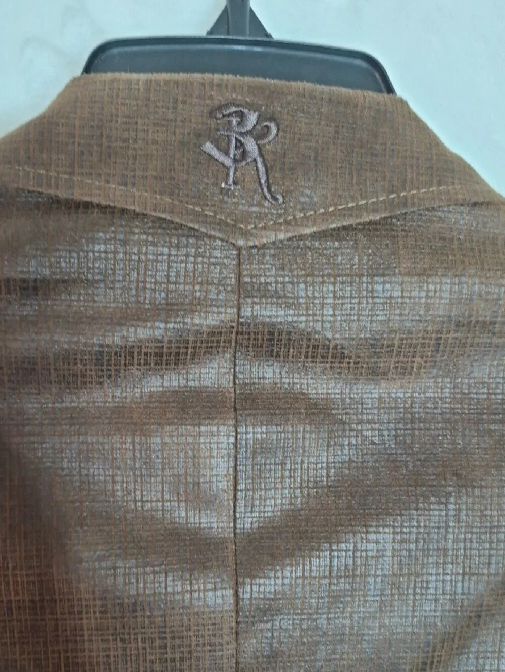 3 Kingdoms Coated Leather Look Sport Coat Blazer L‎